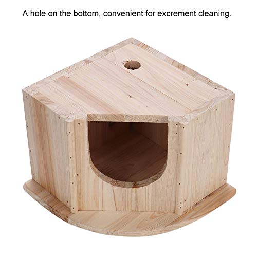 Pssopp Casa de hámster de Madera Estilo Europeo DIY Pequeño escondite de Animales Choza Hábitat de anidación Chinchilla Shelter House para Ratones y Otras Mascotas pequeñas