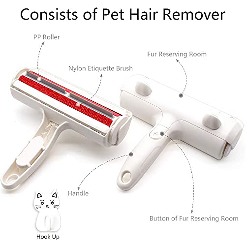 PTCCTV Rodillo Removedor de Pelo para Mascotas,Cepillo Autolimpiante Perros Gatos Cepillo de Aseo Guantes,Cepillo Mágico con Rodillo para Pelusa para Mascotas Herramientas para Eliminar Función Masaje