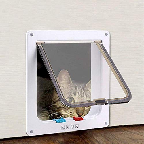 Puerta abatible Gatos y Perros, Puertas abatibles Gatos, Puertas PVC, Cerradura, Perros, Gatos, Gatitos, Puerta Seguridad, Puerta abatible, ABS, plástico, Animales, Gatos pequeños, Suministros puert