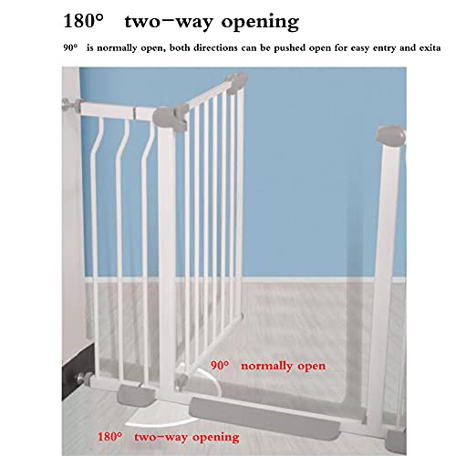 Puerta De Seguridad Para Bebés Metal Metal Pet Puerta Puerta Puerta Barrera Auto Cerrar Puerta Doble Bloqueo Auto Cerrar Cerca De Escalera Protección De Mascotas Para Niños Niños Niños(Size:160-167cm)