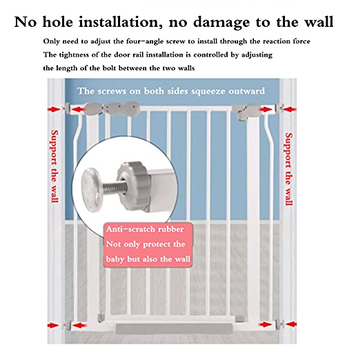 Puerta De Seguridad Para Bebés Metal Metal Pet Puerta Puerta Puerta Barrera Auto Cerrar Puerta Doble Bloqueo Auto Cerrar Cerca De Escalera Protección De Mascotas Para Niños Niños Niños(Size:160-167cm)