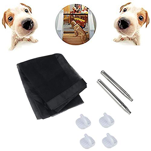 Puerta mágica para mascotas para perros Puertas de seguridad plegable y seguro para instalar en cualquier lugar para mantener a tu bebé y mascotas lejos del peligro