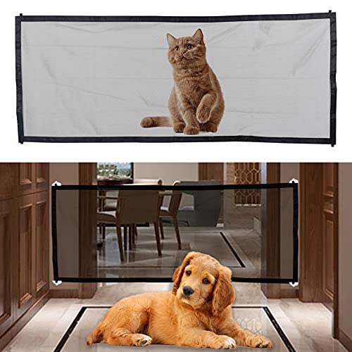 Puerta mágica para perros, puerta de bebé, puerta de seguridad para mascotas, protector seguro para mascotas mantiene a los perros lejos de la cocina en el piso de arriba interior