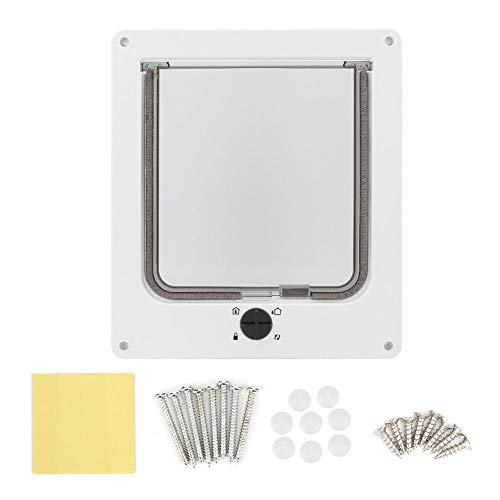 Puerta para Gatos Cerradura de 4 vías Puerta para Mascotas Aleta de Perro Flexible para Gatos Interruptor Giratorio de 4 vías Puerta para Mascotas Aleta de Gato Inteligente Puerta de Gato (#1)