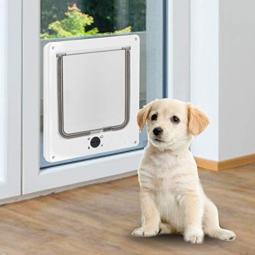 Puerta para Gatos Cerradura de 4 vías Puerta para Mascotas Aleta de Perro Flexible para Gatos Interruptor Giratorio de 4 vías Puerta para Mascotas Aleta de Gato Inteligente Puerta de Gato (#1)