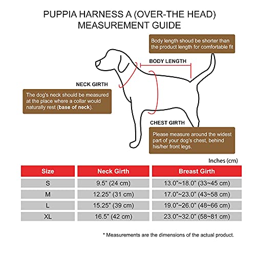 PUPPIA - Arnés para Perros Seaman Harness A, Azul Marino, XL