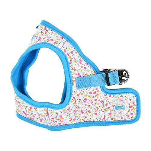 PUPPIA - Arnés para Perros Wildflower Harness B, Celeste, XL