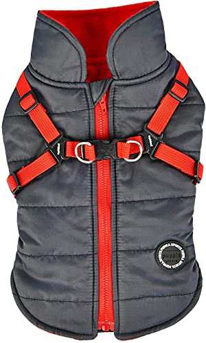 Puppia PAPD-VT1366-GY-M Mountaineer II - Abrigo para Mascotas, Color Gris, Mediano