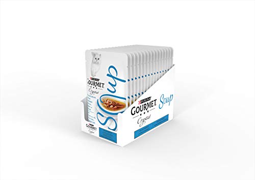 Purina Gourmet Crystal Soup comida para gatos con Atun Natural y Gambas 32 x 40 g