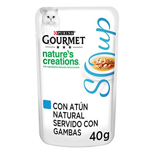 Purina Gourmet Crystal Soup comida para gatos con Atun Natural y Gambas 32 x 40 g