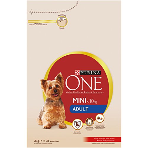Purina One - My Dog Is Perro Mini Adult Buey y Arroz, 3 Kg