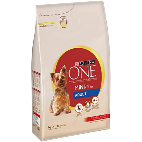 Purina One - My Dog Is Perro Mini Adult Buey y Arroz, 3 Kg