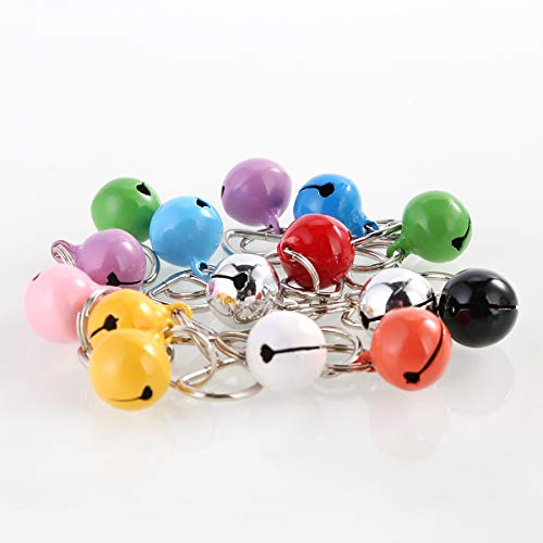 puseky 12pcs campanas de gato para gato collar de perro colgante mascota con anillo en D accesorios colgantes para mascotas
