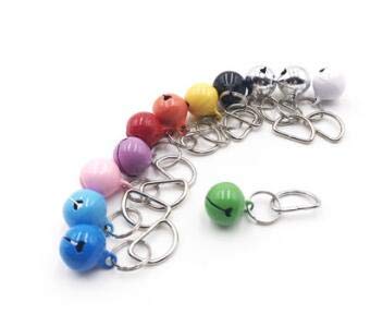 puseky 12pcs campanas de gato para gato collar de perro colgante mascota con anillo en D accesorios colgantes para mascotas