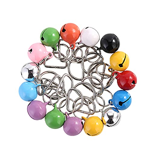 puseky 12pcs campanas de gato para gato collar de perro colgante mascota con anillo en D accesorios colgantes para mascotas