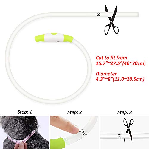 PZRLit Collar Luminoso Perro Recargable, Collar Luz Perros Impermeable, Collar LED Perro para Perros Pequeños Cachorro, Medianos y Grandes, Collar Reflectante Perro de Seguridad-Verde