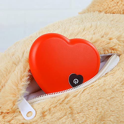Qagazine Juguete de peluche para perro, juguete de ayuda para el comportamiento de mascotas,Dormir Animal de peluche Buddy Heart Beat relajante muñeca de peluche para perros y gatos