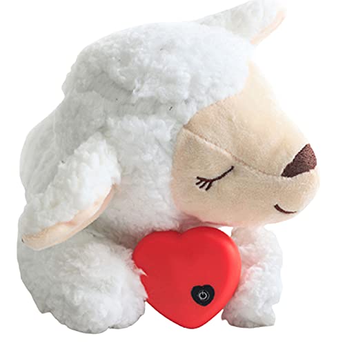 Qagazine Juguete para cachorros con latidos del corazón y calmante el comportamiento de entrenamiento de juguete para dormir Animal de peluche Buddy Durable Dog Toy para separación alivio de ansiedad