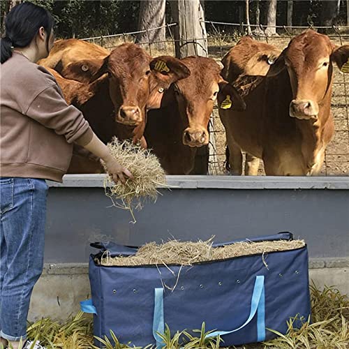QDPJ Bolsa plegable para heno para animales pequeños, saco de alimentación grande para almacenar heno fresco para caballos, vacas y ovejas, soporte portátil para almacenar