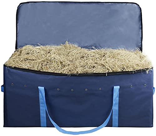 QDPJ Bolsa plegable para heno para animales pequeños, saco de alimentación grande para almacenar heno fresco para caballos, vacas y ovejas, soporte portátil para almacenar