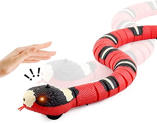 QDPJ Juguete eléctrico de serpiente para gatos, juguete inteligente de serpiente, inteligente, serpiente, juguete interactivo recargable por USB