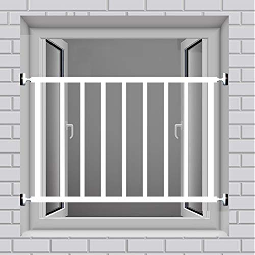 QIANDA Ventana Guardia Seguridad Barras Robo Proteccion Reja De La Ventana Sin Golpe for Bebé Seguro En Casa (Color : Height 50cm, Size : L80cm)