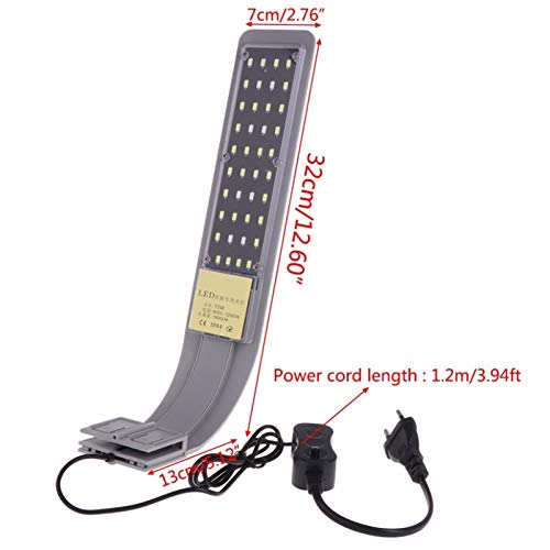 qidongshimaohuacegongqiyouxiangongsi Inicio y Cocina Luz del Acuario de 15W Fish Tank 40 LED de la Pantalla táctil Temperatura de Alto Brillo alumbramientos Barra de Pescado acuática for Mascotas