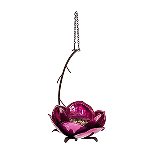 QINGMEN Pajarera colgante de metal con forma de pajarera, decoración artística