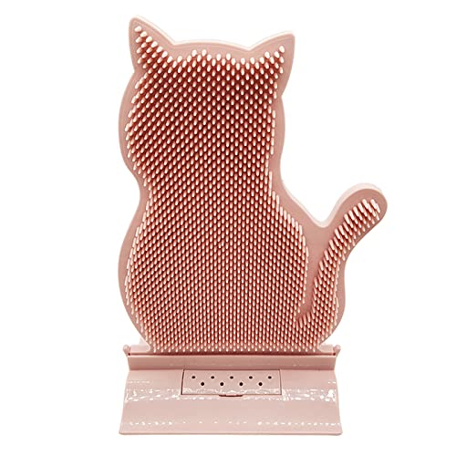 qingmutech Quita Pelos Mascota Gato Auto Groomer con Catnip Soft Cat Peine Cepillo Cats Mural Mural Massage Frote la Cara con un Combate Peine Pet Supplying Supplying Peine Perro (Size : Pink)