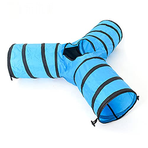 QinWenYan Túnel de Gato Túneles De Gatos para Gatos De Interior Plegables para Arriba El Tubo De Mascotas Peek Hole Hideaway Jugar Juguetes para Gatos con Bola Gato Juguetes Interactivos para Mascota