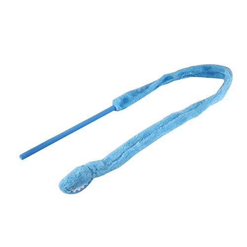 QITERSTAR Juguete del Gato, Juguete del Gato de 3 Colores Forma de Serpiente Gato Teaser Divertido Gatito Gato Juguete para Mascotas (Azul)