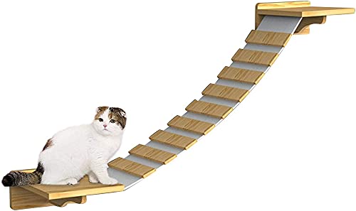 qiuqiu Escalera De Gato, Muro De Escalada De Gato, Escalera De Escalada De Pared, Ahorrador De Espacio, Estante De Escalada De Gato Mascota Montado En La Pared