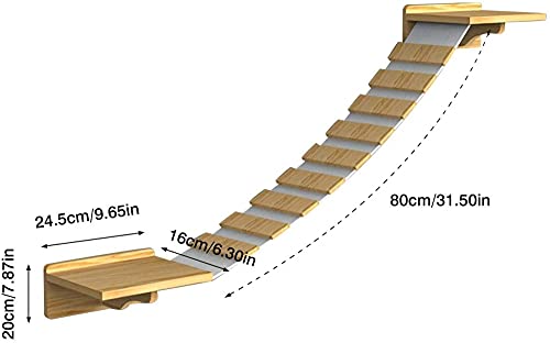 qiuqiu Escalera De Gato, Muro De Escalada De Gato, Escalera De Escalada De Pared, Ahorrador De Espacio, Estante De Escalada De Gato Mascota Montado En La Pared