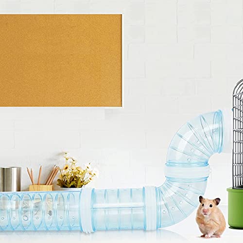 Qixuer 8 Pcs Túnel de Hámster,Tubo de Conexión Externa Túnel de Pista de Juguete Hámster Tubo Play Túnel Tubo con Juguete de 3 Pcs para Hámster para el Pequeño Animal de Deshacerse del Aburrimiento