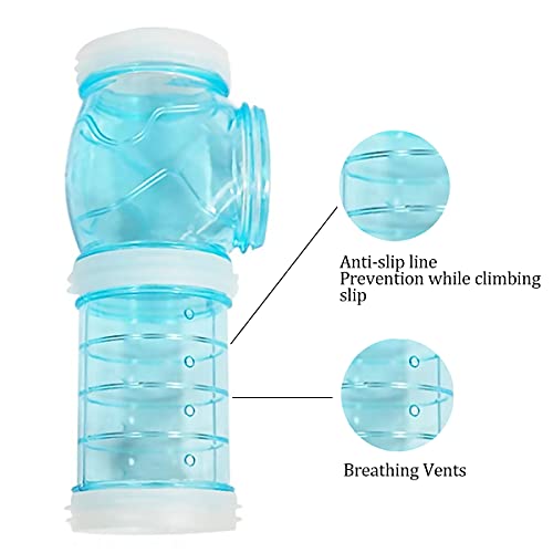 Qixuer 8 Pcs Túnel de Hámster,Tubo de Conexión Externa Túnel de Pista de Juguete Hámster Tubo Play Túnel Tubo con Juguete de 3 Pcs para Hámster para el Pequeño Animal de Deshacerse del Aburrimiento