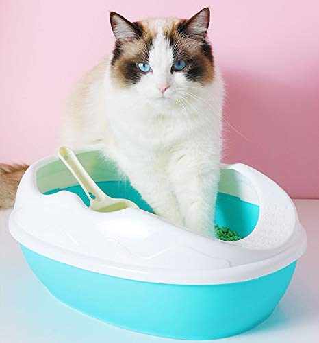 QNMM Inodoro Cuna Caja De Arena para Gatos Bandeja para Perros para Gatos Suministros para Inodoros Peluche Antisalpicaduras Mascota Perro Toilette Cachorro Interior Hogar Caja De Arena De Plástico