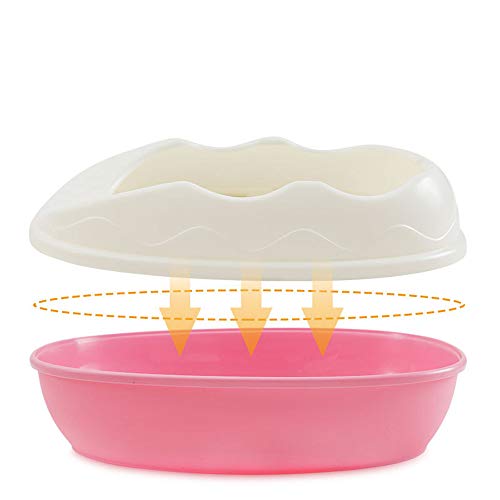 QNMM Inodoro Cuna Caja De Arena para Gatos Bandeja para Perros para Gatos Suministros para Inodoros Peluche Antisalpicaduras Mascota Perro Toilette Cachorro Interior Hogar Caja De Arena De Plástico