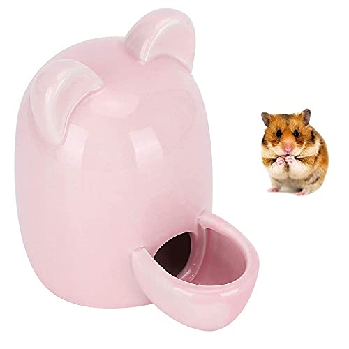 QQEE Cuenco de Cerámica para Hámsters, Cuenco Pequeño para Hámsters, Cuencos de Cerámica de Animales, Botella Agua Hámster Cerámica, Silencio Bebedero Hámster, para Hámsters, Hedgehog