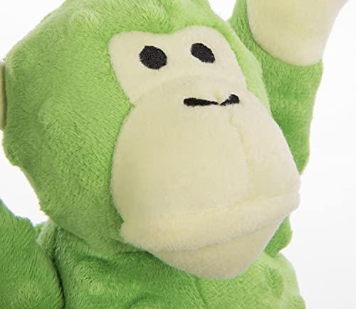 Quaker Pet Products goDog Crazy Tugs Sasquatches with Chew Guard Technology Tough Plush Dog Toy, Materiales sintéticos, Verde Lima, Large