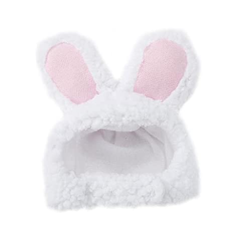 Quality Shop QS Funny Pet Dog Cat Cap Disfraz de conejo cálido para fiesta de Año Nuevo, Navidad, Cosplay orejas de conejo (30-34 cm)