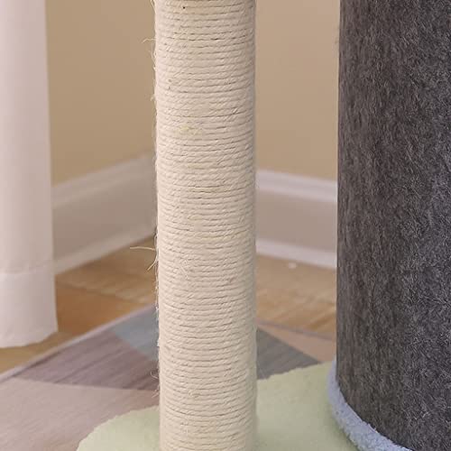 QUANLI Árbol de gato con sisal rascando postes casas y cesta muebles de torre de gato para gatito centro de actividades Kitten Play House
