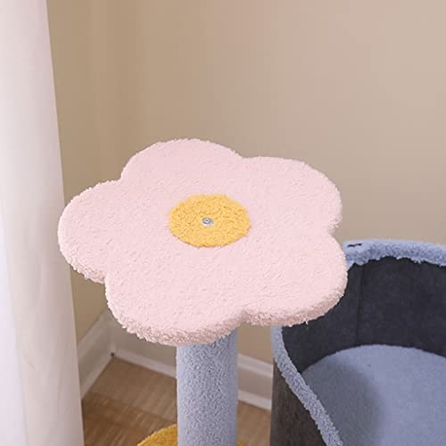 QUANLI Árbol de gato con sisal rascando postes casas y cesta muebles de torre de gato para gatito centro de actividades Kitten Play House