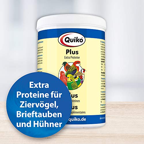 quiko Plus – Extra Proteínas para Pájaros de todos los tipos de pájaro Ornamentales, lata, 1er Pack (1 x 400 g)