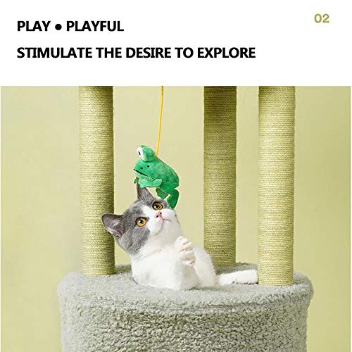 QWEA arbol para Gatos,árbol de Gato trepador de montaña árbol de Gato,raspador,Hamaca,Plataforma y Juego de Pelota Gato Marco de Escalada árbol de Gato Arena de Gato Plataforma de Salto de Gato