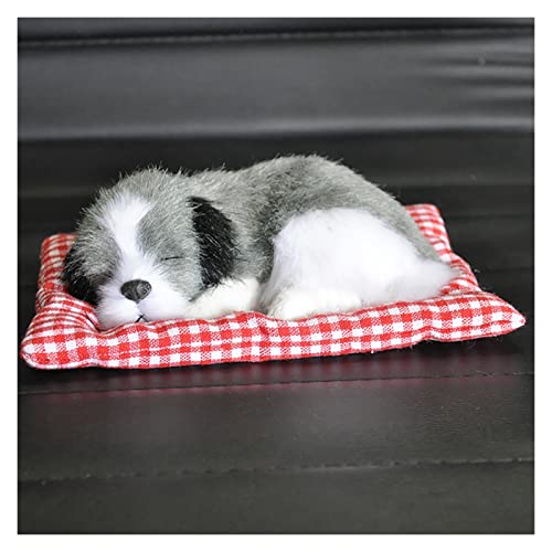 QWEP Colgante Perros de Peluche Adorno de Coche decoración simulación for Dormir Perro Juguete automotriz Tablero de Instrumentos decoración Adorno Lindo Auto Coche Accesorios Duradero y he