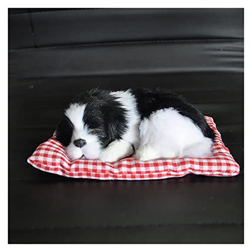 QWEP Colgante Perros de Peluche Adorno de Coche decoración simulación for Dormir Perro Juguete automotriz Tablero de Instrumentos decoración Adorno Lindo Auto Coche Accesorios Duradero y he