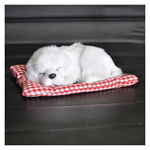 QWEP Colgante Perros de Peluche Adorno de Coche decoración simulación for Dormir Perro Juguete automotriz Tablero de Instrumentos decoración Adorno Lindo Auto Coche Accesorios Duradero y he