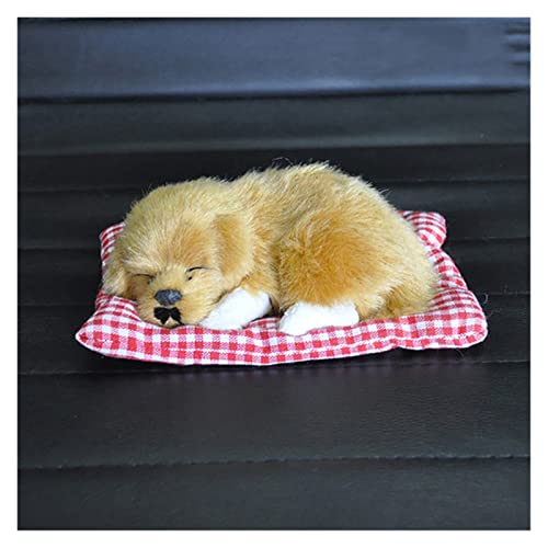 QWEP Colgante Perros de Peluche Adorno de Coche decoración simulación for Dormir Perro Juguete automotriz Tablero de Instrumentos decoración Adorno Lindo Auto Coche Accesorios Duradero y he