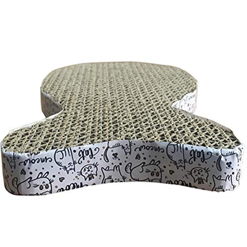 QWEQWE 1 unid Juguetes para Mascotas Cat Scratch Pad Cat Cojín Corrugado Cojín de rasguños Mayores Gatito Cojín de Papel Corrugado Gatos Reching Nail Raspan (Color : Cat)
