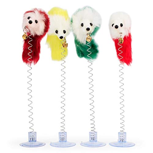 QWEQWE 1 unids Cat Toy Toy Toy Stick Varita de Plumas con Pequeña Campana Ratón Juguetes Juguetes Plástico Color Color Toy Mater Supplies (Color : 05, Size : Random Color)